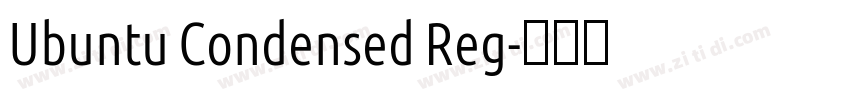 Ubuntu Condensed Reg字体转换